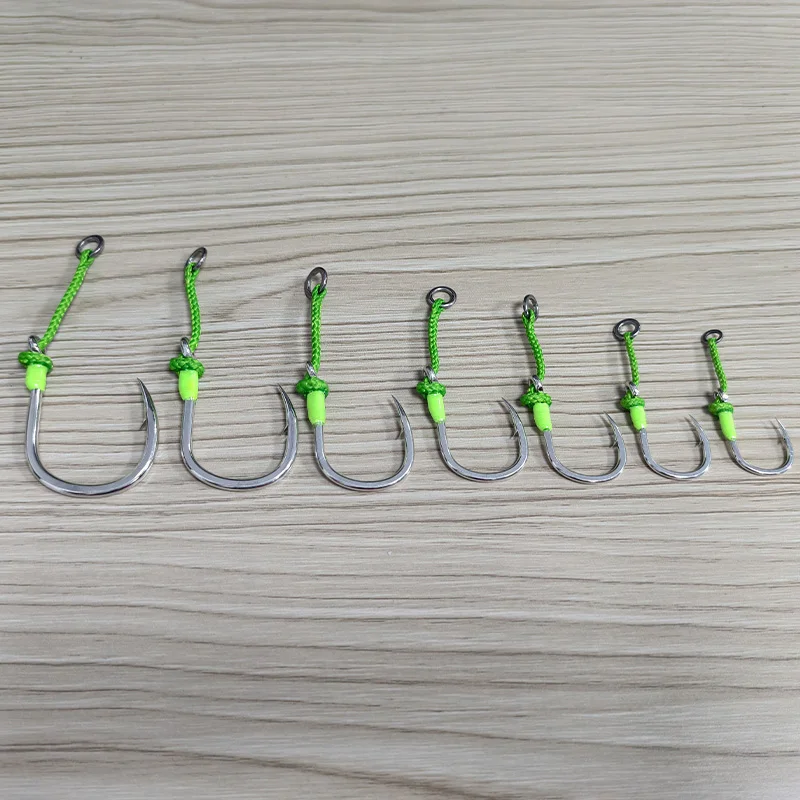 OBSESSION HK054 4 unids/bolsa asistencia pesca en el mar plantilla lenta anzuelos individuales 1/0-7/0 gancho individual de acero rico en carbono para agua salada - imagen 3