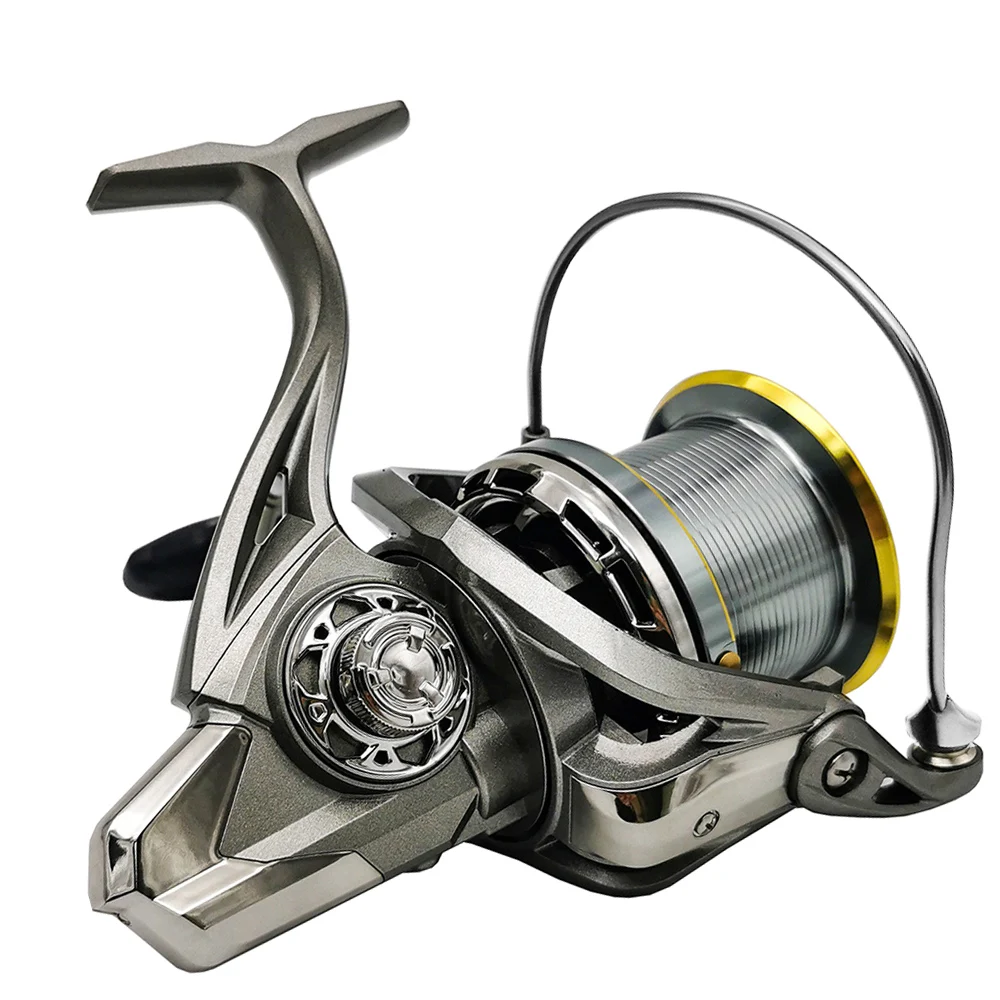 Carrete de pesca Jigging para agua salada, bobina de Metal Ultra suave de fundición larga, arrastre de 20kg, serie 8000-14000, alta velocidad 4,8: 1 para todas las aguas - imagen 2