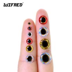 Wifreo 100 Uds 3mm -12mm ojos de pez epoxi 3D holográficos ojos de señuelo de pesca de plástico para atado de moscas Streamer moscas cebo duro suave