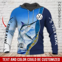 Sudadera de Pesca con Capucha Marlin Fishing – 3D Unisex