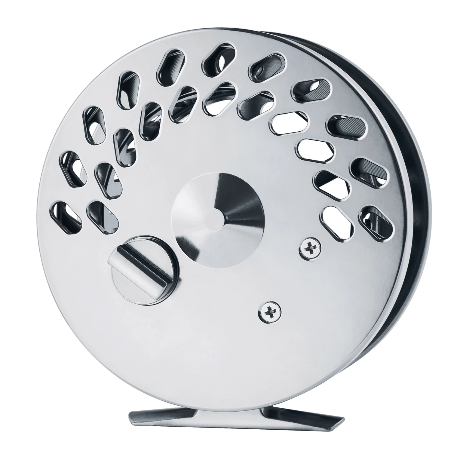 Carrete flotante de aluminio mecanizado CNC, PIN central de 4 ", 103MM, 4 pulgadas, pesca de trucha de salmón, Cabeza de Acero - imagen 4