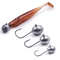 Anzuelos Jig Head 9KM para pez roca con punta afilada y púas para ajing