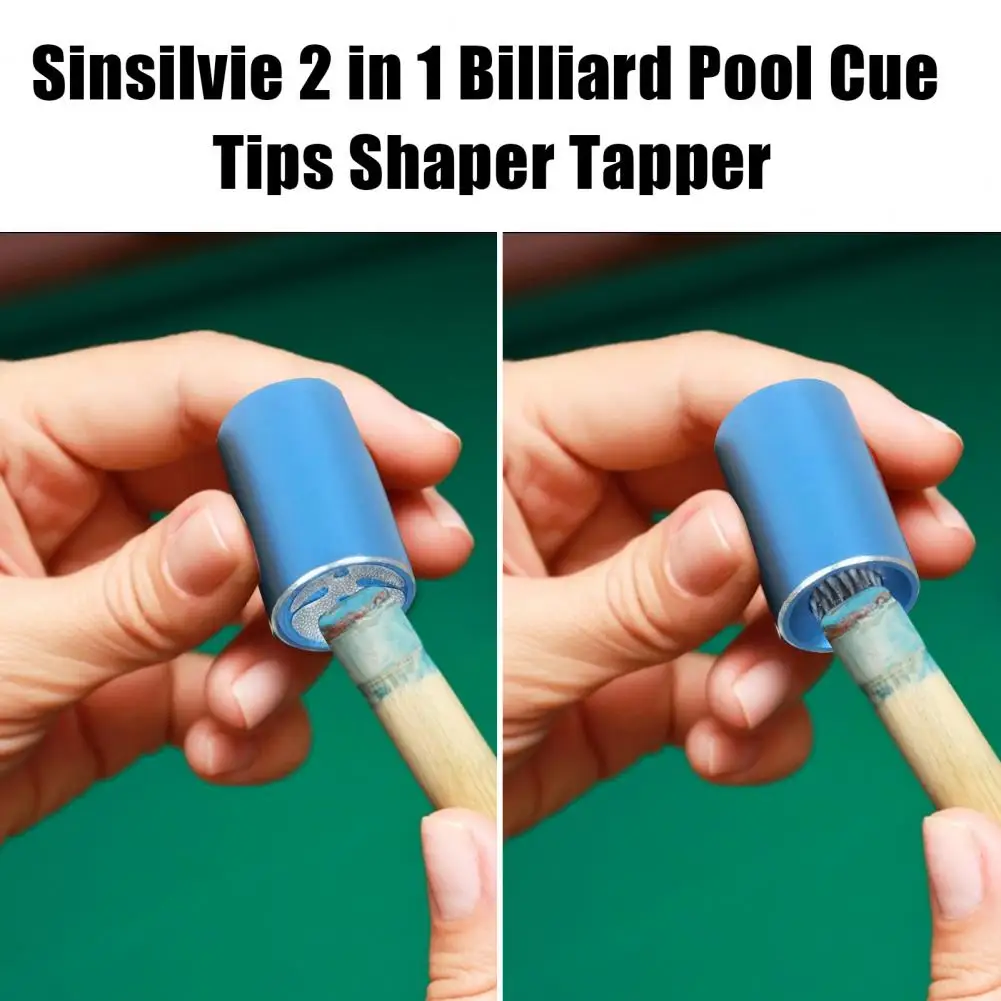 Puntas para tacos de billar 2 en 1, moldeador de puntas para tacos de billar, herramienta de mantenimiento para restauración de cabeza de Club, accesorios de billar