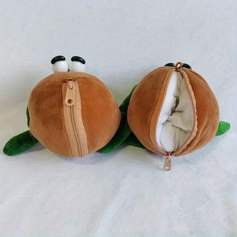 Nuevo y creativo colgante de peluche de fruta de Kiwi de dibujos animados, monedero, colgante, cartera pequeña, muñeca de juguete, colgante, mochila, muñeca, regalos de cumpleaños - imagen 5
