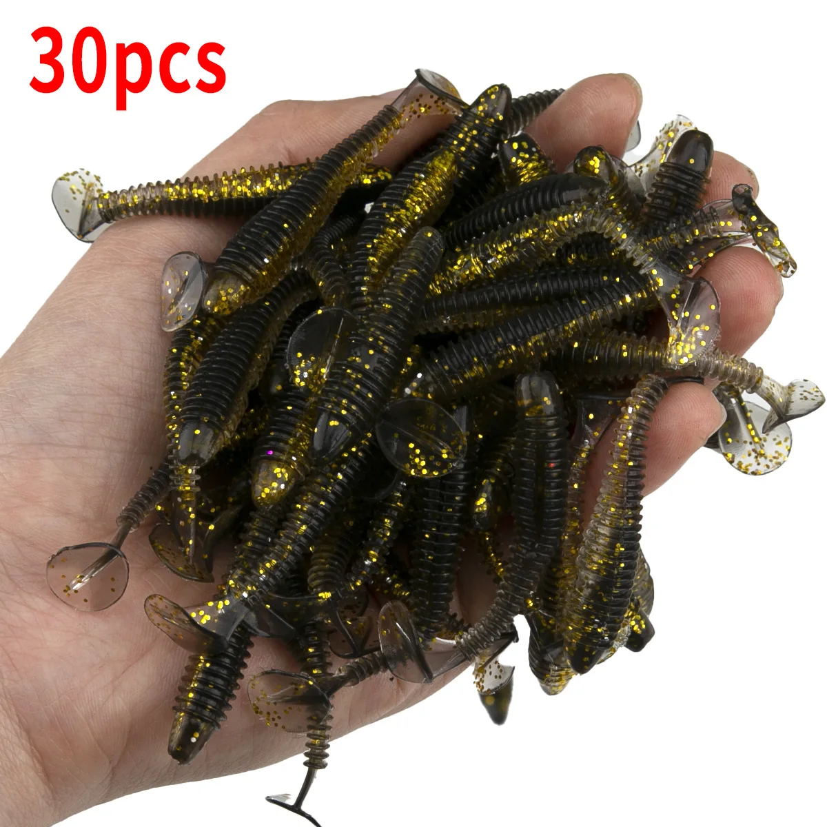 30 piezas de coloridos señuelos de pesca artificial para carretes de cebos