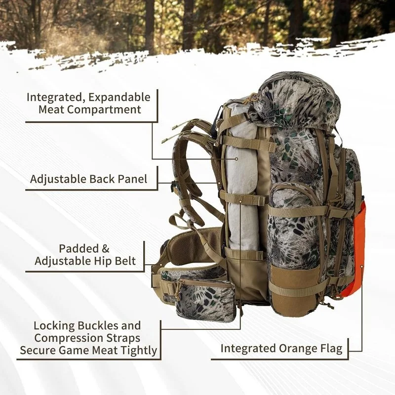 Mochila de pesca camuflaje táctica grande capacidad para pescadores - imagen 3