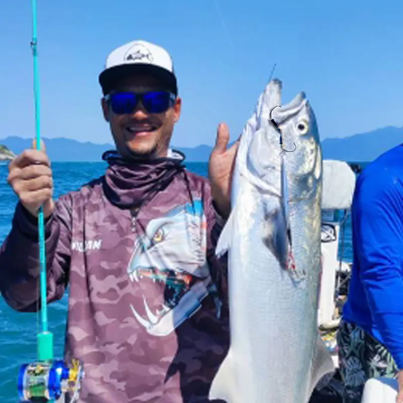 AS 10 pares de anzuelos de púas, anzuelos de pesca, anzuelo doble, fuerte resistencia, anticorrosión, Jigging lento y rápido, anzuelo de señuelo de agua salada - imagen 3