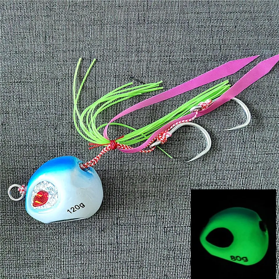 SWOLFY-señuelo de pesca Artificial de besugo de hundimiento rápido, 60g, 80g, 100g, 120g, 150g, 200g, cabeza de plantilla de Metal Tenya - imagen 3