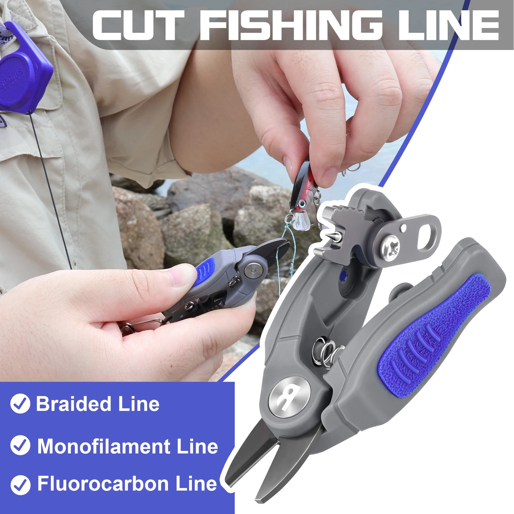 Pinza de pescado Booms Fishing de 24 cm con construcción robusta