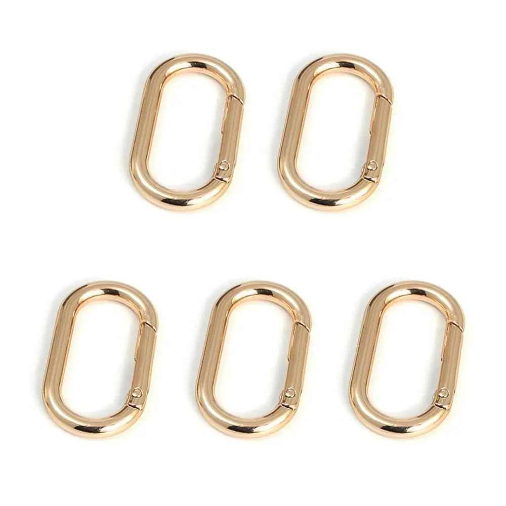 Ganchos de botella a presión chapados en aleación de Zinc para acampar, anillos ovalados de primavera, hebillas de cinturón, Clips de bolsos, mosquetón para exteriores - imagen 4