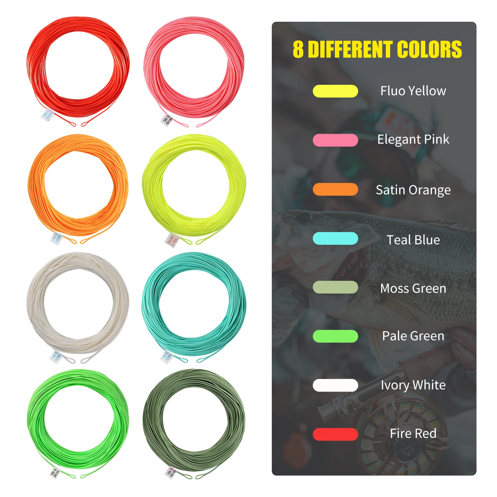 Línea de pesca con mosca flotante hacia adelante de 100 pies de peso Maximumcatch con dos bucles soldados 2wt/3wt/4wt/5wt/6wt/7wt/8wt - imagen 3