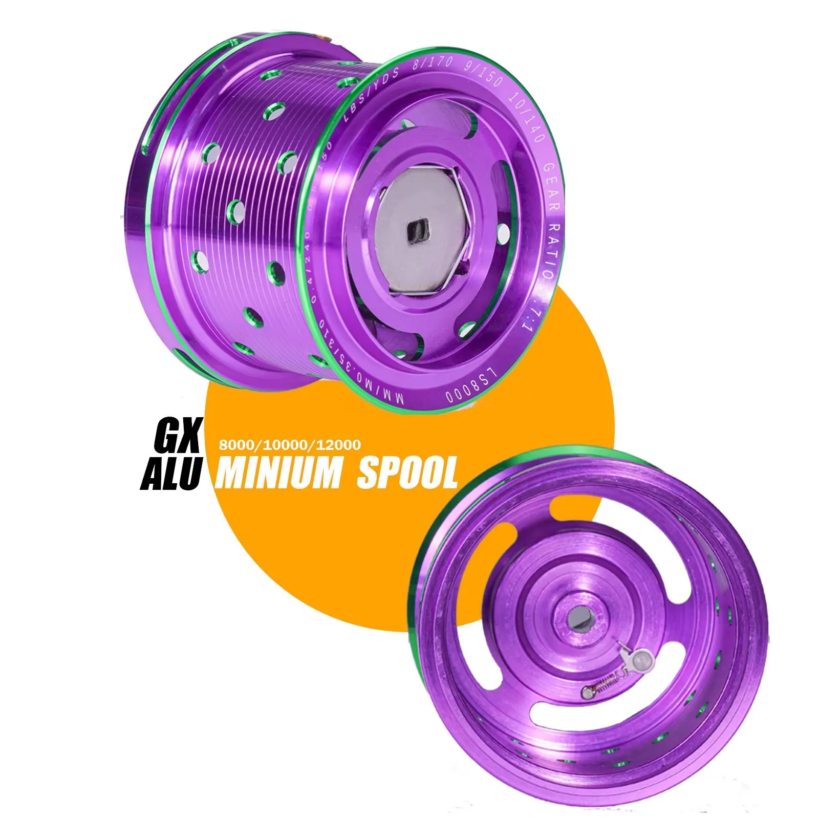Carrete giratorio para lubina 18+1 rodamientos 12 kg de arrastre - imagen 4