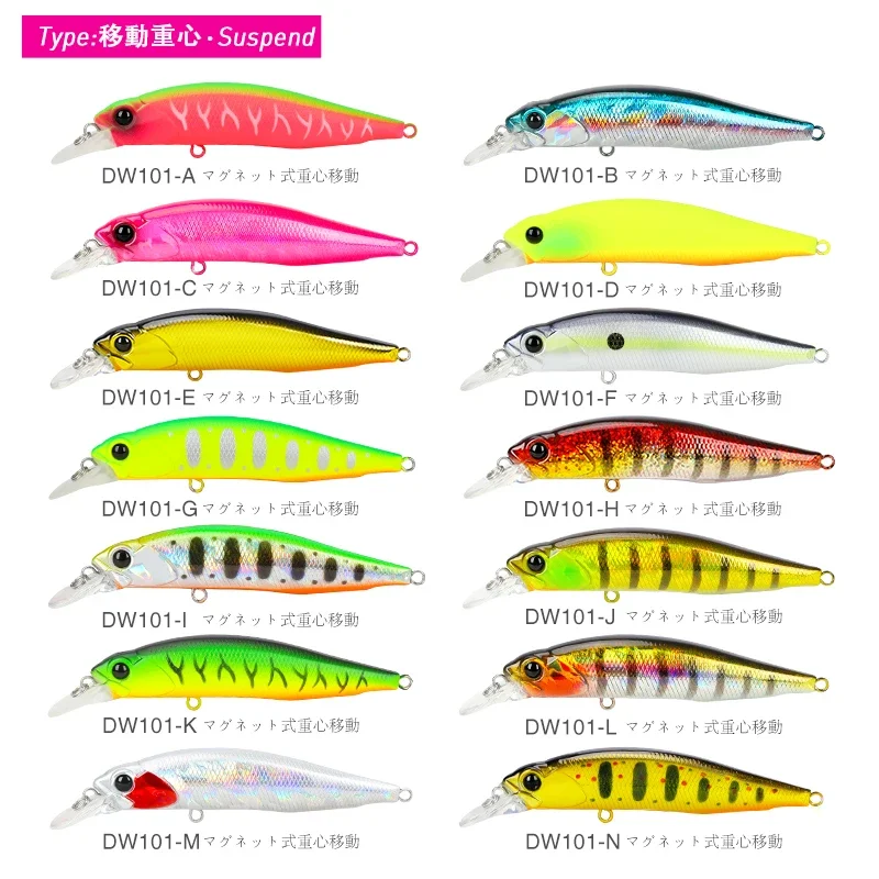 TSURINOYA 77SP Jerkbait-señuelo de pesca de pececillo suspendido DW101, 77mm, 8,5g, 0,7-0,9 m, cebos duros artificiales para Lucio, señuelos Wobbler - imagen 5