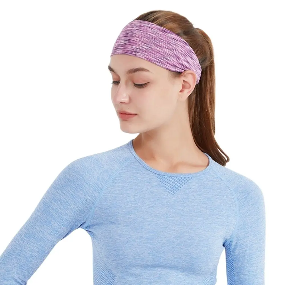Diademas elásticas para Yoga, fibra de poliéster/el LICRA, banda para el sudor transpirable para Yoga, absorbe el sudor, banda para el cabello duradera para Yoga, bicicleta para montar