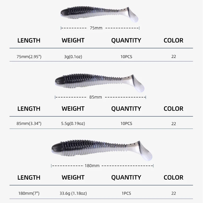 MEREDITH-Fishing Swing Impact FAT, señuelos blandos, aparejos Wobblers, cebos de orada, 75 mm, 85 mm, 180 mm - imagen 5