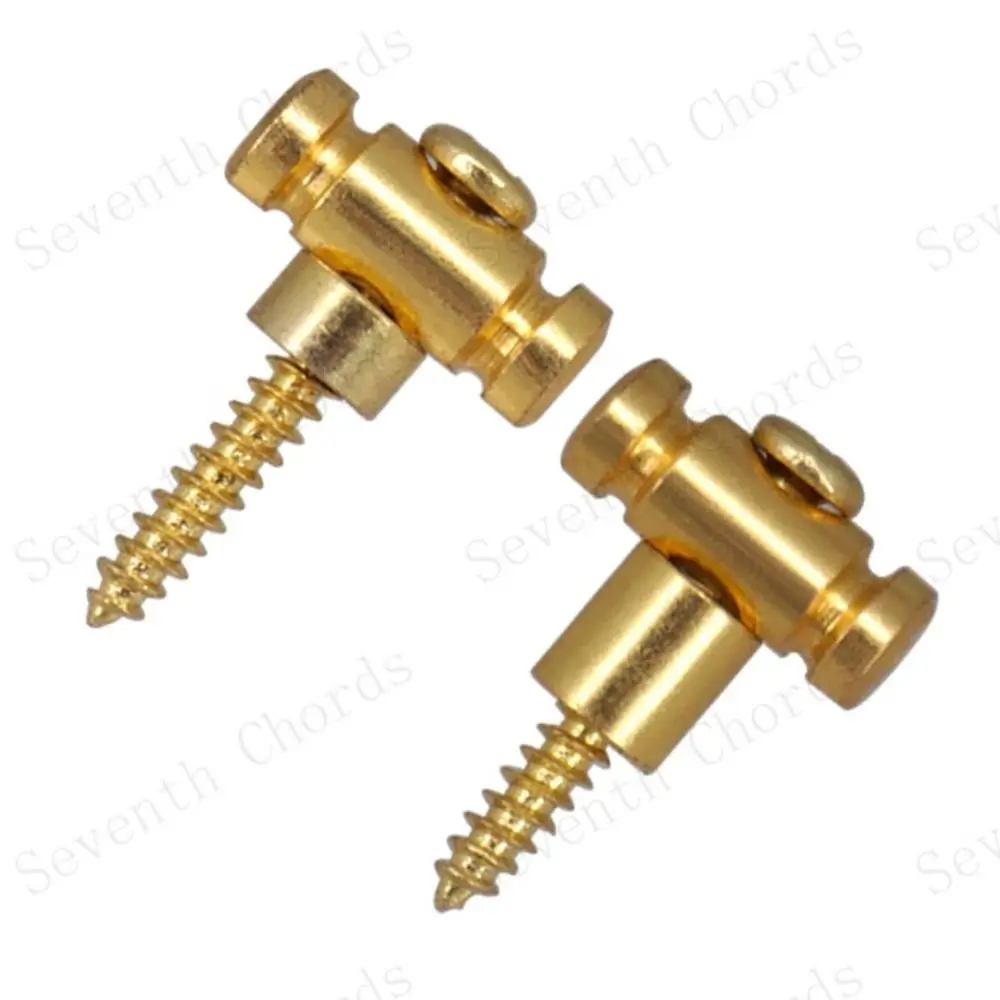 Retenedor de cuerdas de guitarra de hierro, retenedor de cuerdas de rodillo de guitarra dorado/plateado/negro, retenedor de árboles con tornillos de montaje - imagen 5