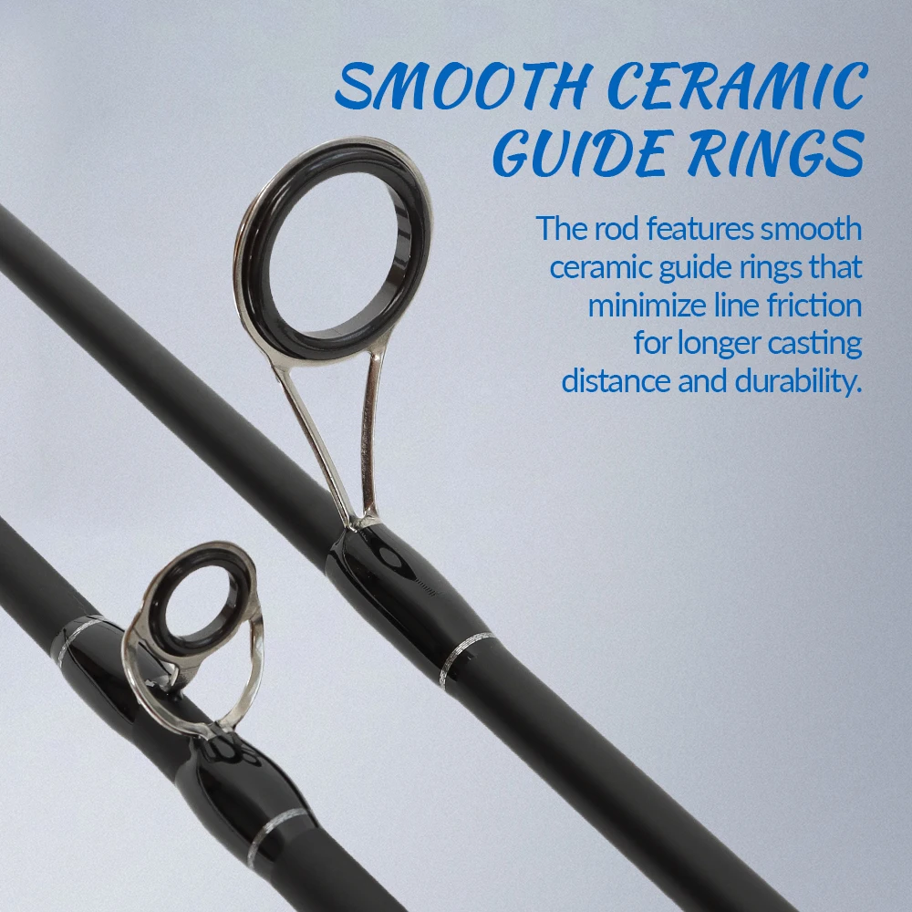 TOLU Knight-caña de pescar de doble punta, 2 secciones, 1,8/2,1/2,4 M, giratoria/fundida, M/ML, peso del señuelo 5-30g para pesca de lubina y carpa - imagen 5