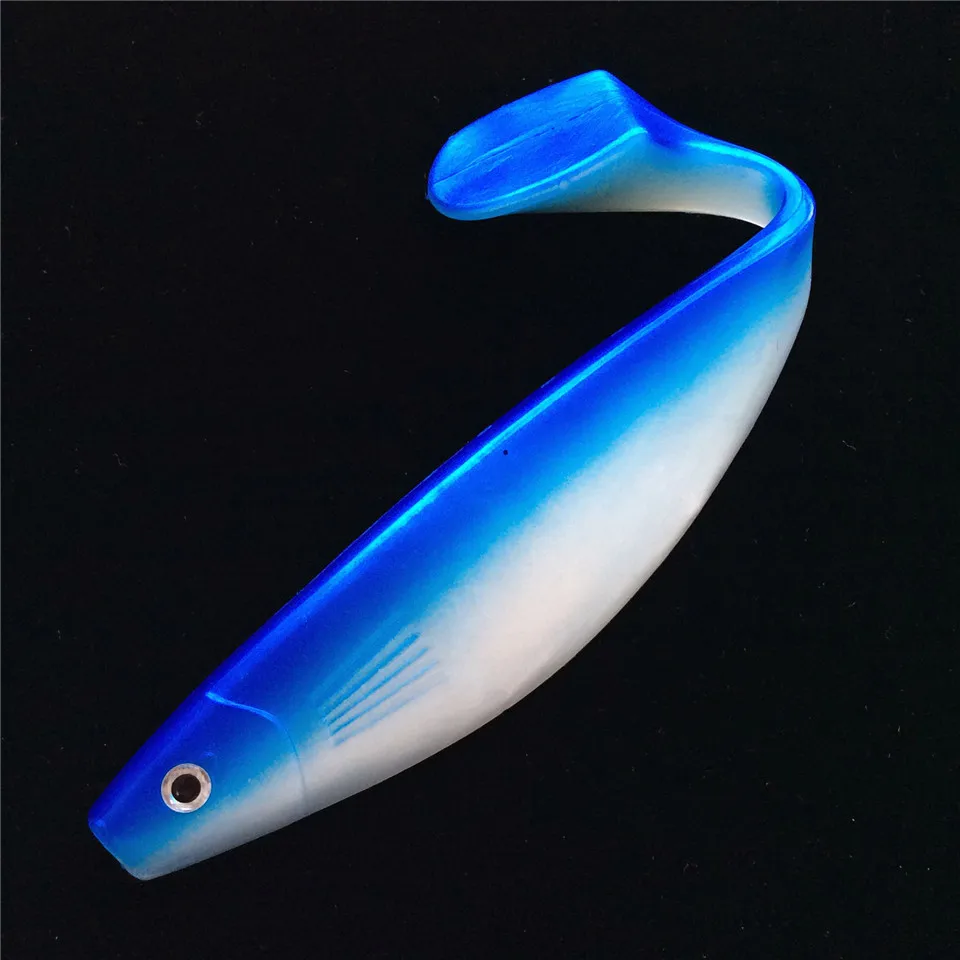 MUKUN 25 cm/71, 5g pez de cola en T grande de aguas profundas señuelo de Pesca suave de plástico cebo de silicona Wobbler para Pesca de carpa Lucio Pesca - imagen 2