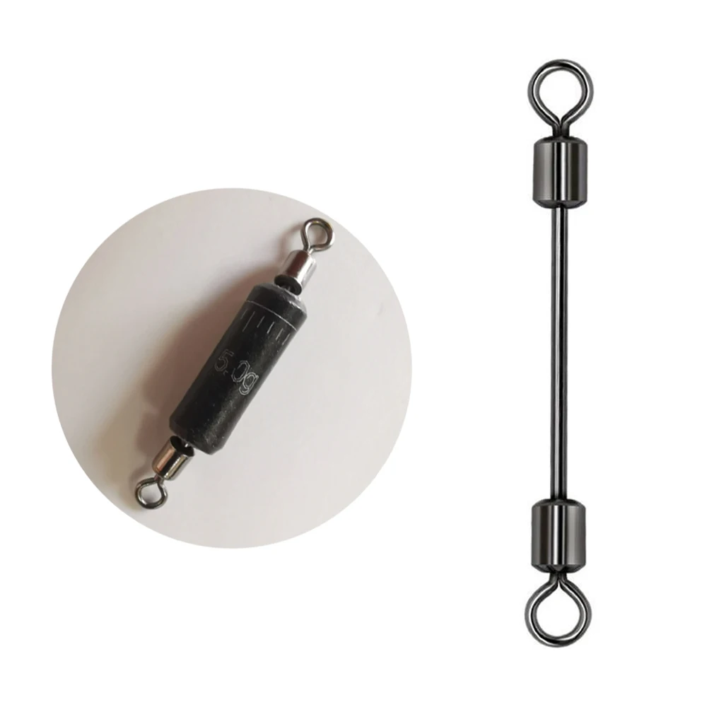 30 Uds. Funda de plomo para pesca, barril rodante giratorio, conector de anzuelo, accesorios de pesca, aparejos de pesca con eje de plomo - imagen 4