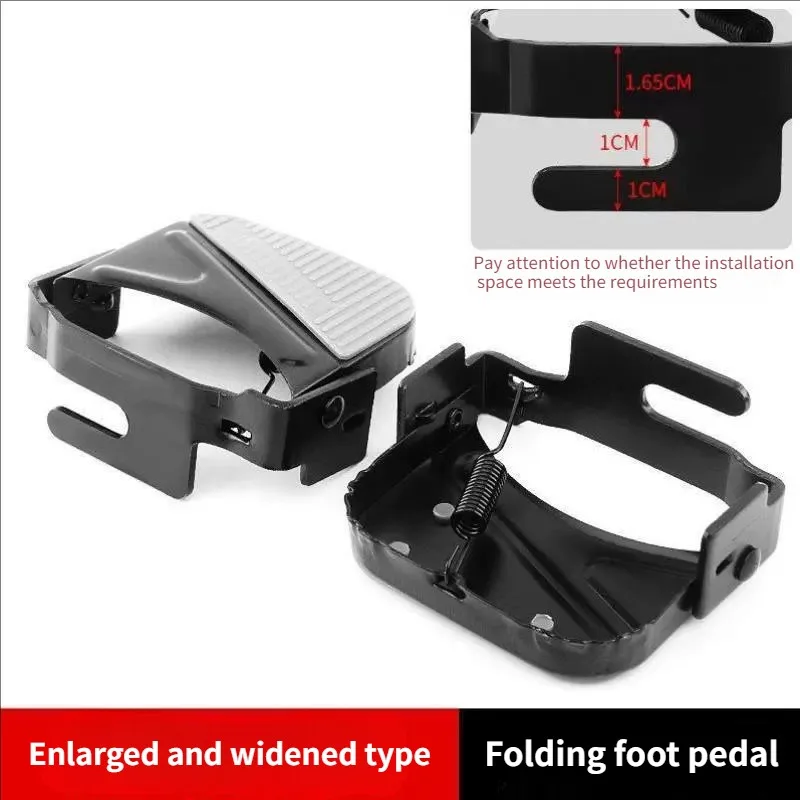 Pedal de bicicleta para asiento trasero, Pedal de acero al manganeso, bicicleta de montaña para niños, rueda trasera plegable, accesorios para pies para peatones - imagen 4