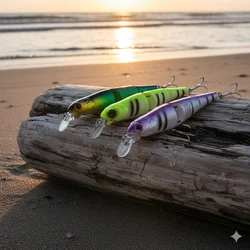 5 Piezas de Señuelos de Pesca Duros de 12.5 cm, Multisección, para Lubina, Crankbaits, Minnow, Swimbait, Cebo Artificial, Wobblers, Carpa, Aparejos de Pesca