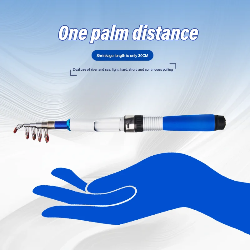 DEUKIO-mini kits de caña de pescar con caña de pescar telescópica y cebos de carrete giratorio, juego de caña de viaje para niños principiantes - imagen 2
