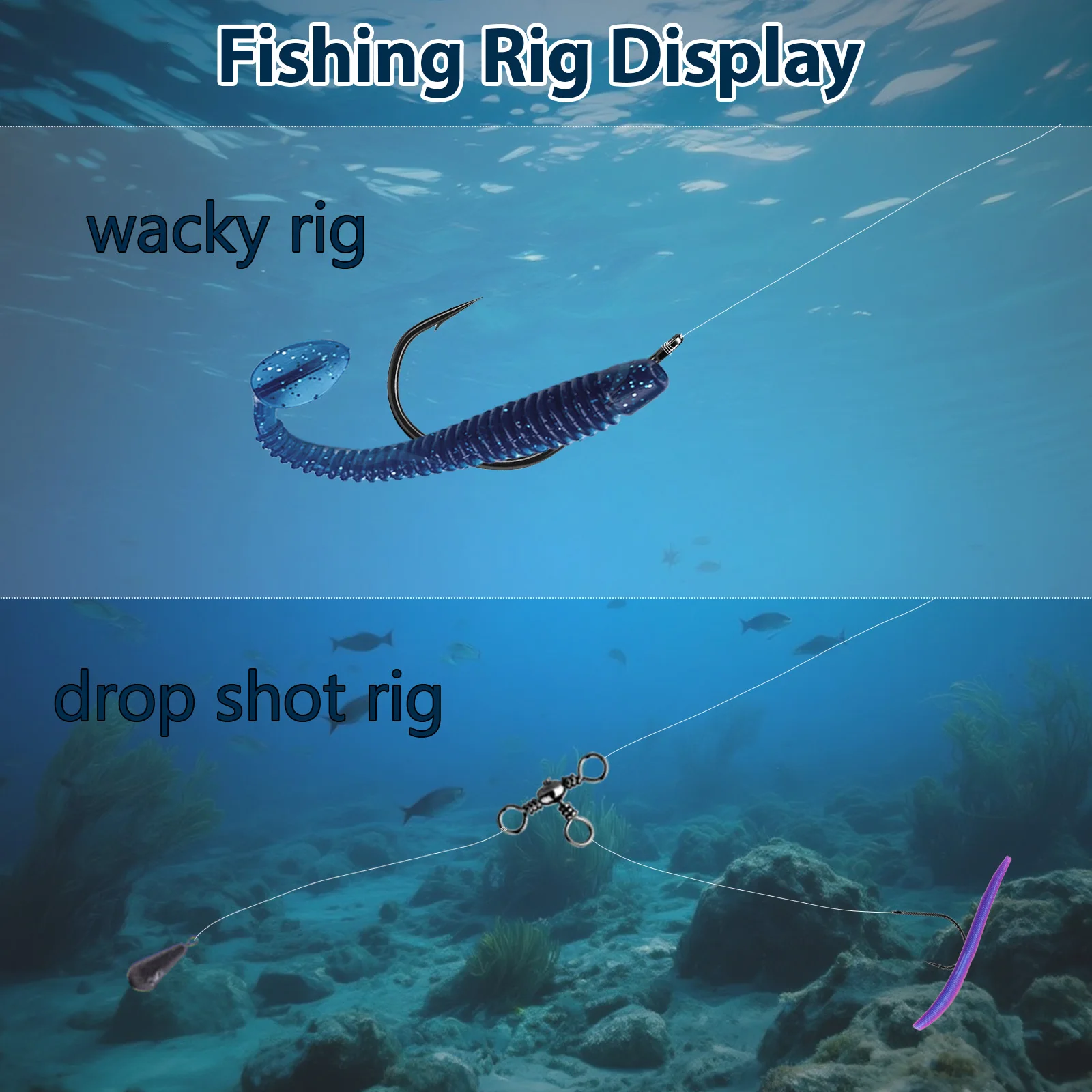 Anzuelo de pesca de PTFE de 9KM, 50-100 Uds., anzuelo loco con curva en V para aparejo loco, anzuelo sin malezas para pesca en agua dulce y salada - imagen 5