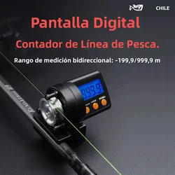 Contador de sedal de pesca con pantalla Digital de 999,9 M para niños, contador de sedal de pesca nocturna ABS, accesorios de pesca (baterías no incluidas)