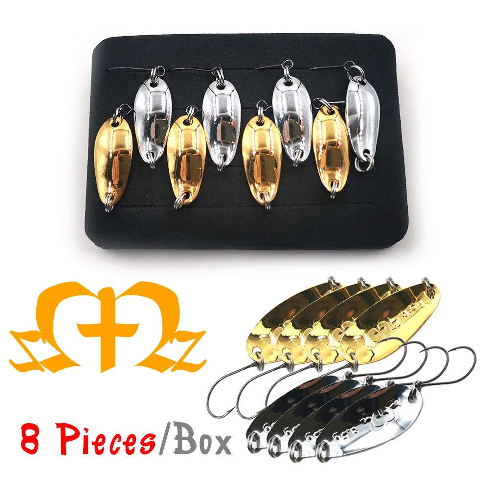ZMZ-cebos de cuchara de Pesca, 1,5g, 2,5g, 3,5g, Mini señuelos de cobre, Wobblers, lentejuelas para lubina, trucha, cebo Isca, accesorios de Pesca artificiales - imagen 2