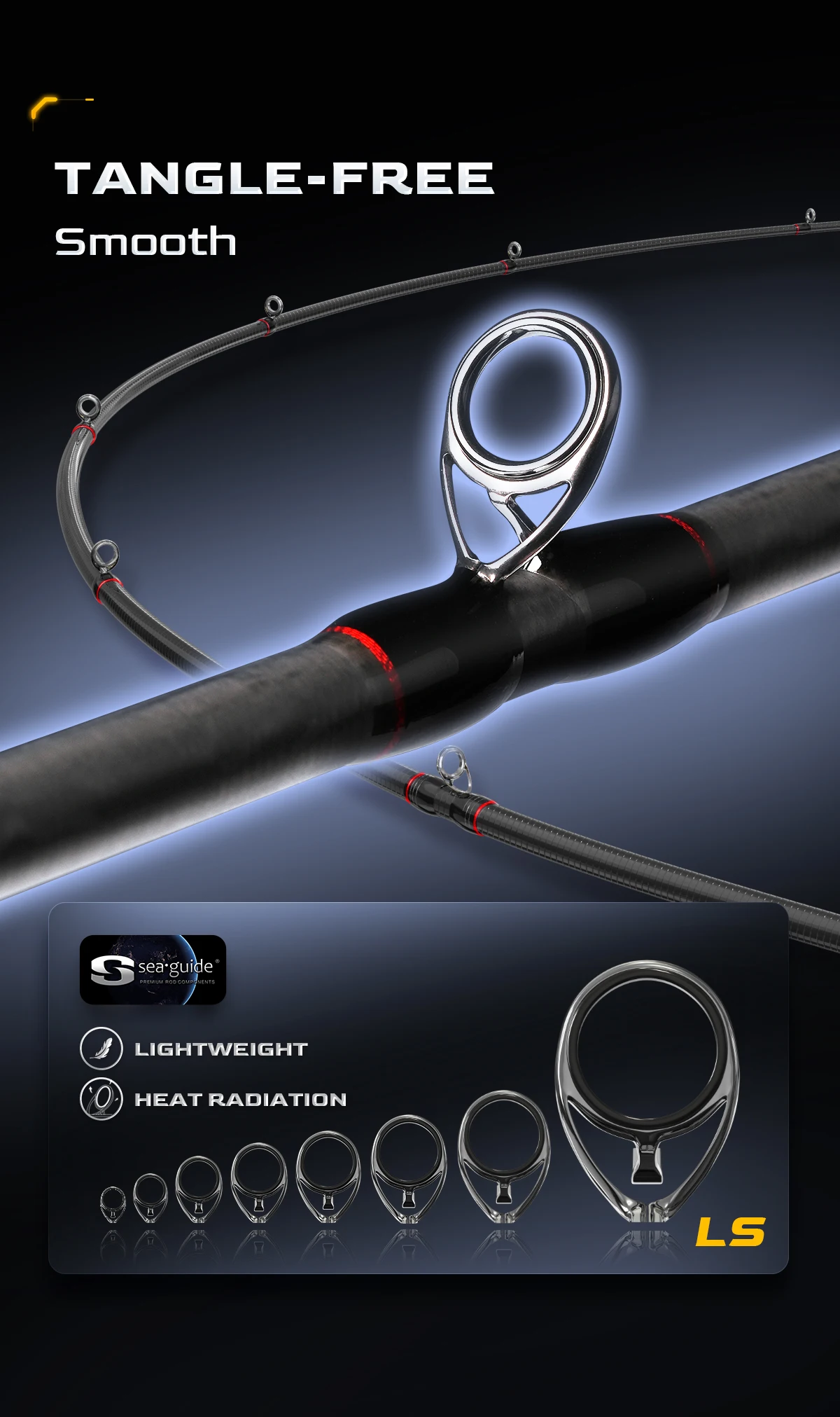 Experimente la pesca sin costura con nuestra liviana radiación de calor, sin enredos, ls barra para un rendimiento óptimo