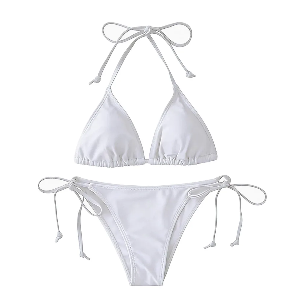Bikini triangular brasileño mujer – Bañador 2 piezas playa - imagen 4