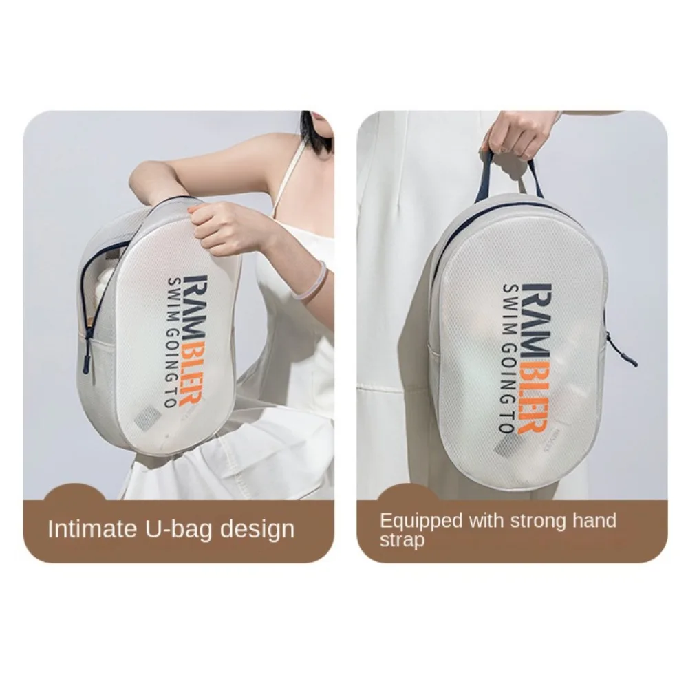 Bolsa seca para gimnasio y natación con separación en seco y húmedo, bolso de mano de gran capacidad para piscina, bolsa de almacenamiento impermeable con cremallera de malla - imagen 2
