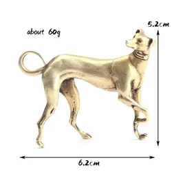 Figuras vintage de perros en latón macizo – Adornos artesanales para mesa