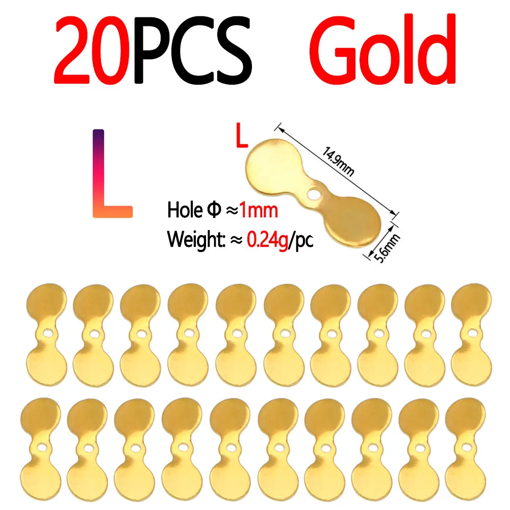 20pcs Gold L