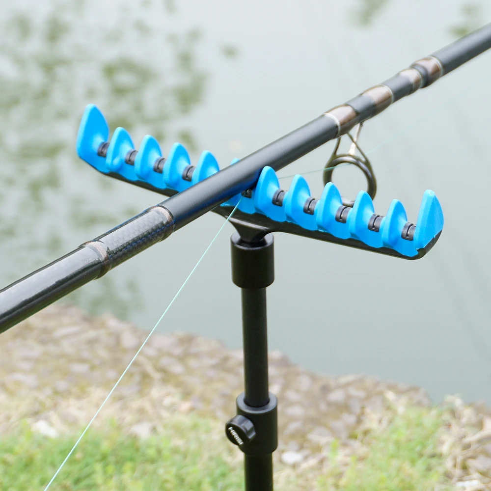 Hirisi, 1 pieza, cabezal de descanso para caña de pescar de carpa, palos para banco de pesca, barra de zumbido, alimentador, cabezal de apoyo para caña, accesorios de pesca - imagen 2