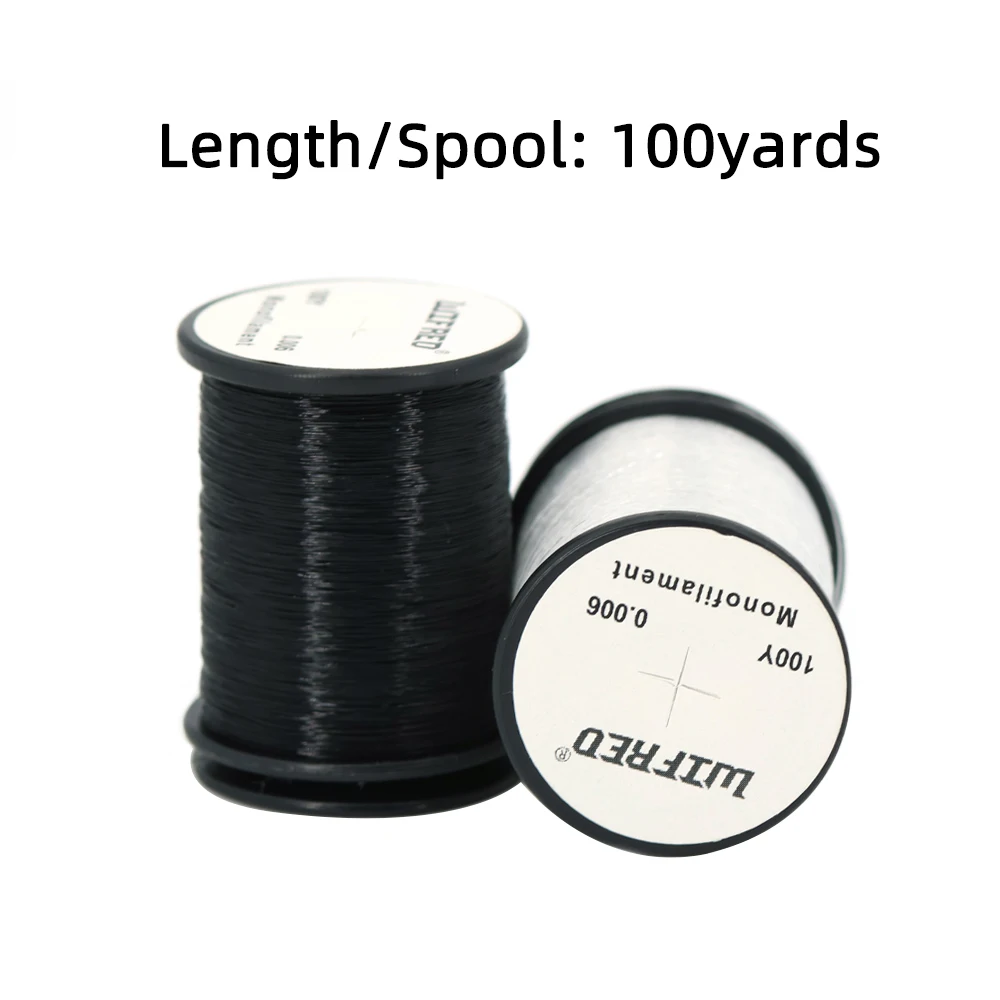 Wifreo translúcido claro y negro, monofilamento de pesca con mosca de 0,006 pulgadas, Material de costilla de hilo para Caddis Midge Pupa Mayfly Ninfas - imagen 5