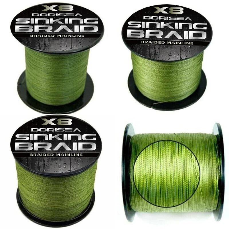 DORISEA X8 + 1 hebras trenza hundida 100% hilo de pescar de PE trenzado alambre de pesca multifilamnet pesca de carpa 100m 300m 500m 1000m