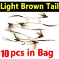 10pcs brown tail