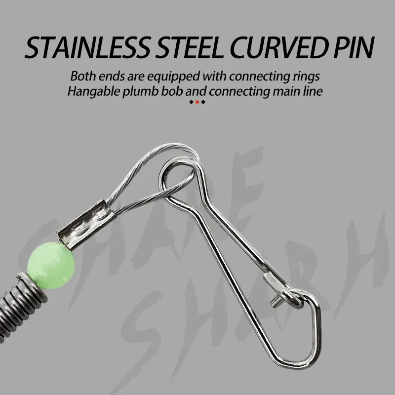 10 Uds. Accesorios de pesca de acero inoxidable, alambre giratorio de pesca, aparejos líderes, cuerda líder de rastreo de alambre de agua salada antibobinado - imagen 4