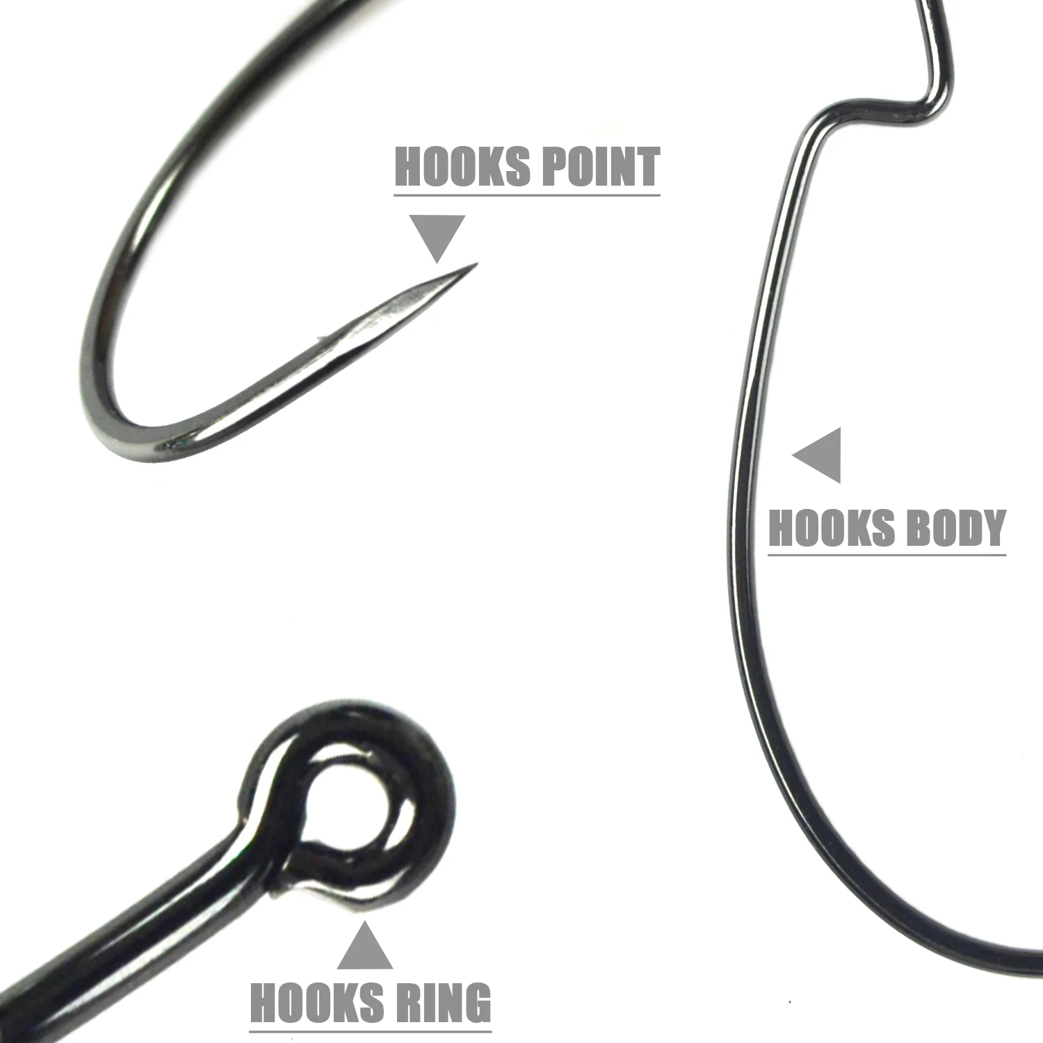 THE TIME BRAND Anzuelo de señuelo Big Ring para mini crankbait y pequeños señuelos minnow Anzuelos sin púas - imagen 3