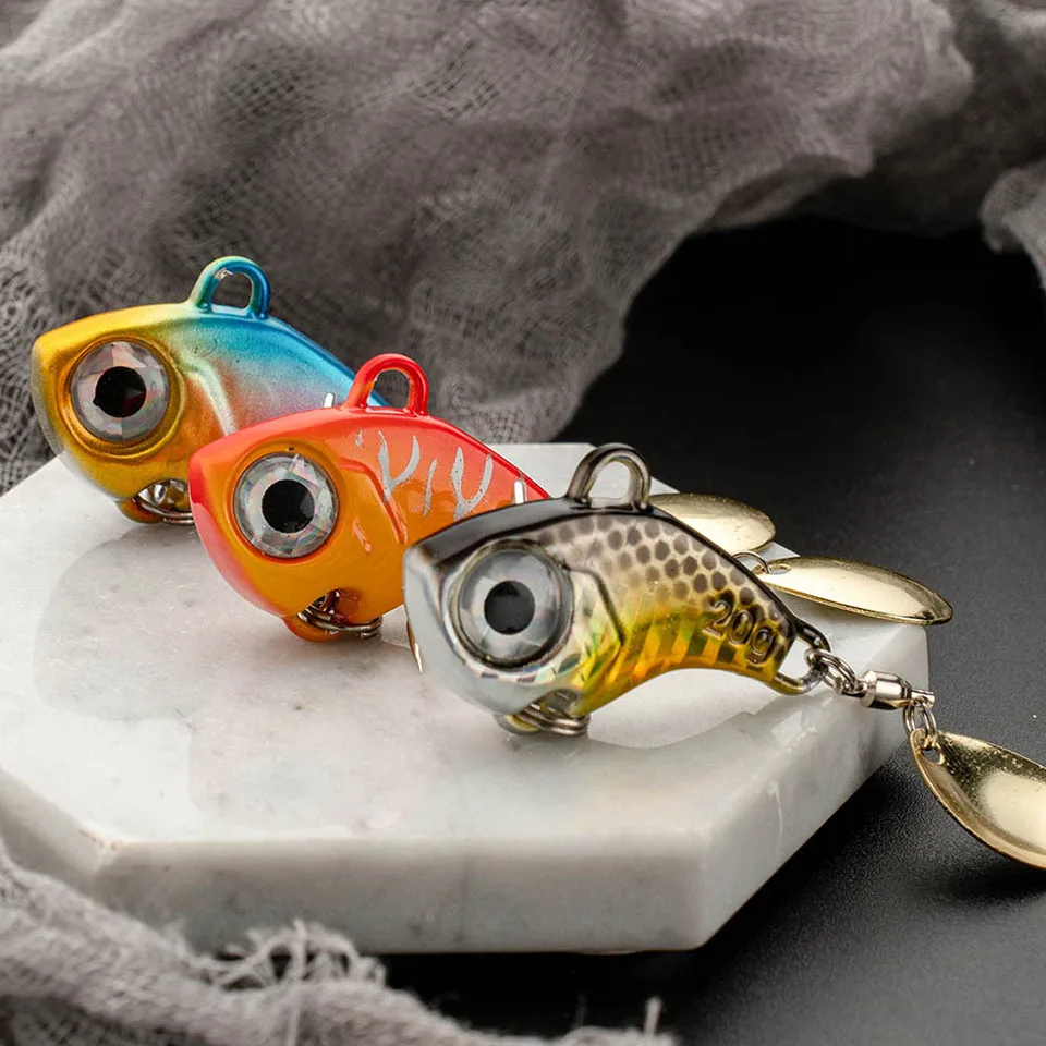 WALK FISH Tail Spinning 10g 20g 30g equilibrio giratorio plantilla de Metal VIB cebo de vibración Spinner cuchara nuevo aparejos de pesca señuelo hundido - imagen 4