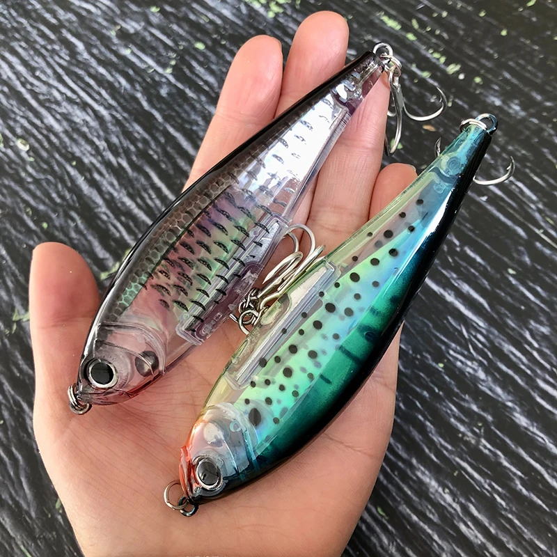 Señuelos de Pesca con lápiz flotante de 110mm y 30g, cebo Artificial para agua salada, trucha, Wobblers para Lucio, carpa, Swimbait, suministros - imagen 3