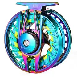 Sougayilang Carrete Mosca Multicolor Gran Cenador Aluminio
