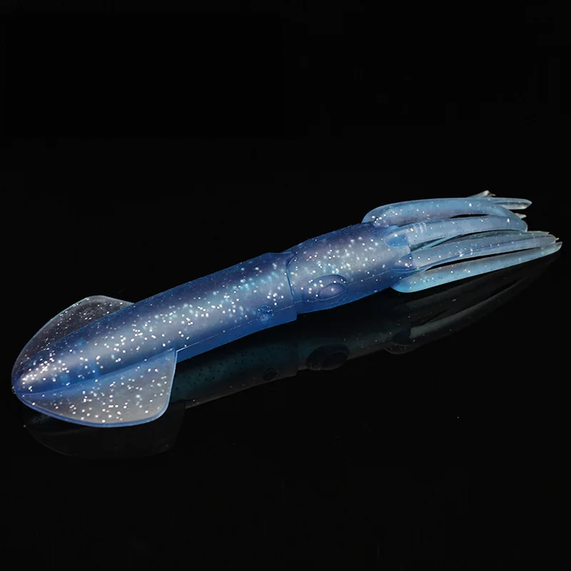 Señuelo de pesca de agua de mar, cebo suave, señuelos de calamar grandes y afrutales, 22cm/66g, peces coloridos luminosos brillantes, 1 pieza en oferta - imagen 3