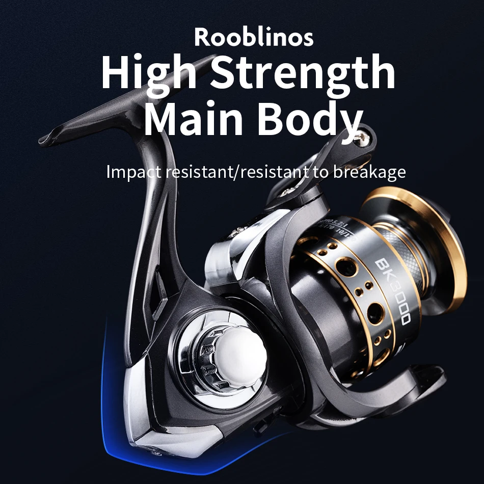 Rooblinos BK Spinning Fishing Reels For Saltwater Freshwater Metal Spool Left/Right Interchangeable Trout Carp Fishing Tackle - imagen 4