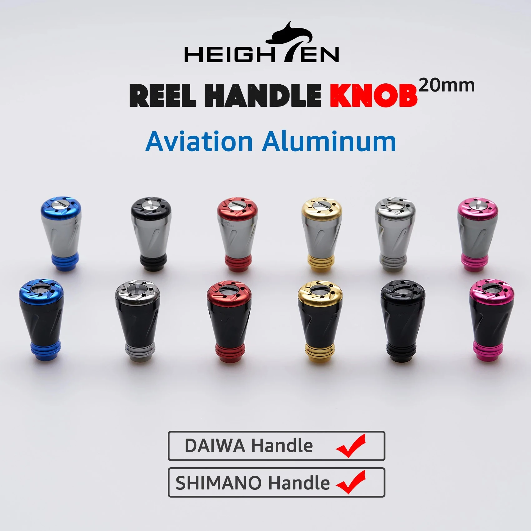 Perilla de mango de carrete HEIGHTEN de 20mm para carrete giratorio Shimano Stradic Twinpower Daiwa Luvias y carrete de Baitcasting - imagen 2