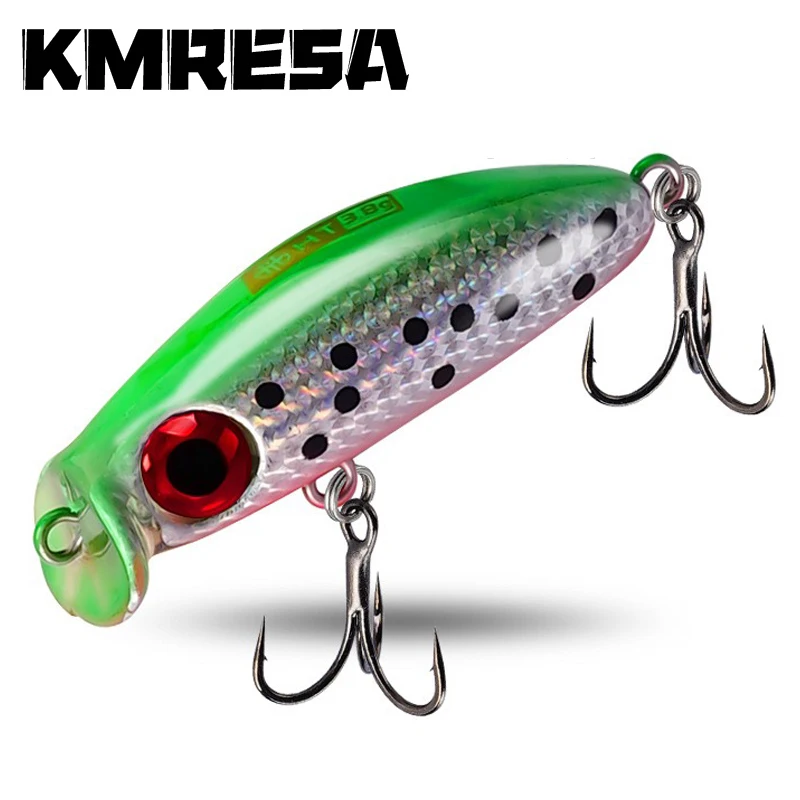1 Uds 4,1 cm/2,8g Mini láser duro Minnow hundimiento cebo Wobbler Jerkbait manivela Señuelos de Pesca gancho lubina Pesca aparejos de agua dulce y salada