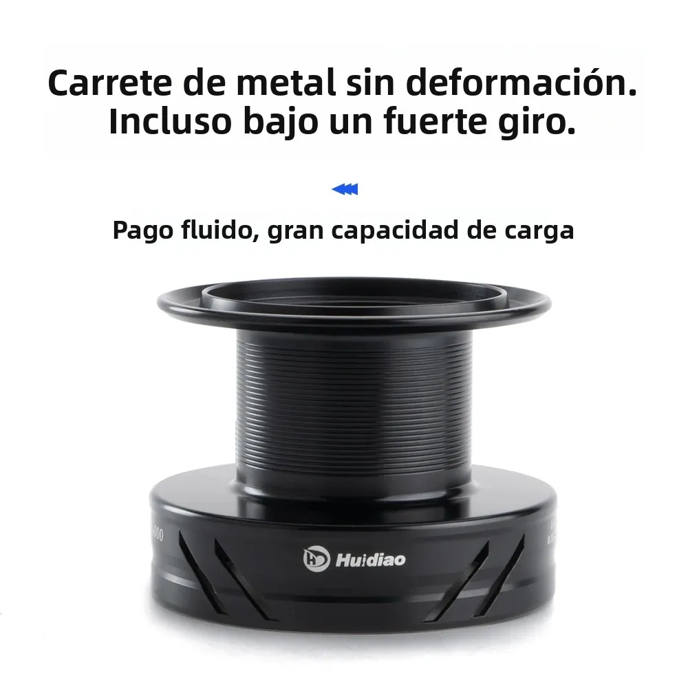 Huidiao Carrete Spinning Big Pit para Carpa y Siluro – Bobina CNC - imagen 2