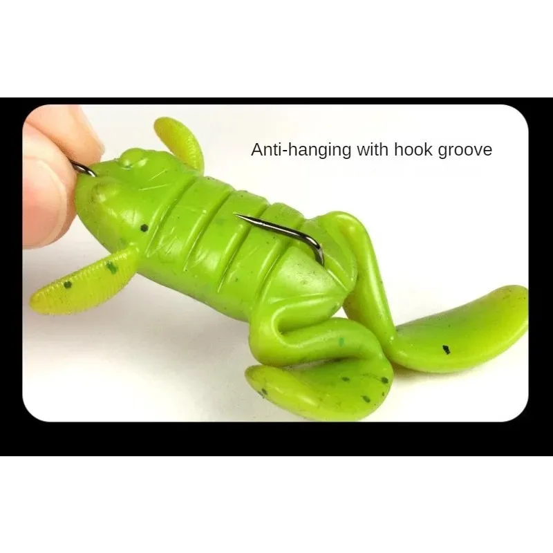 5 uds. Cebo de rana Lua, forma realista, ataque fuerte, pez depredador, cebo blando, ¡la amo bajo! - imagen 4