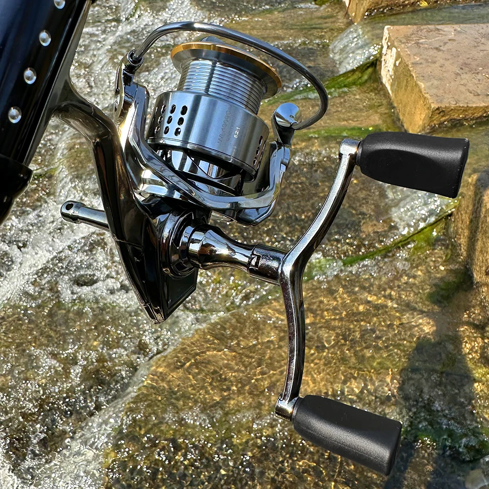 Carrete de pesca de doble balancín de alta calidad, copa de línea poco profunda, serie 2000 3000 4000, sin espacio ni carrete de pesca súper suave de largo alcance - imagen 3